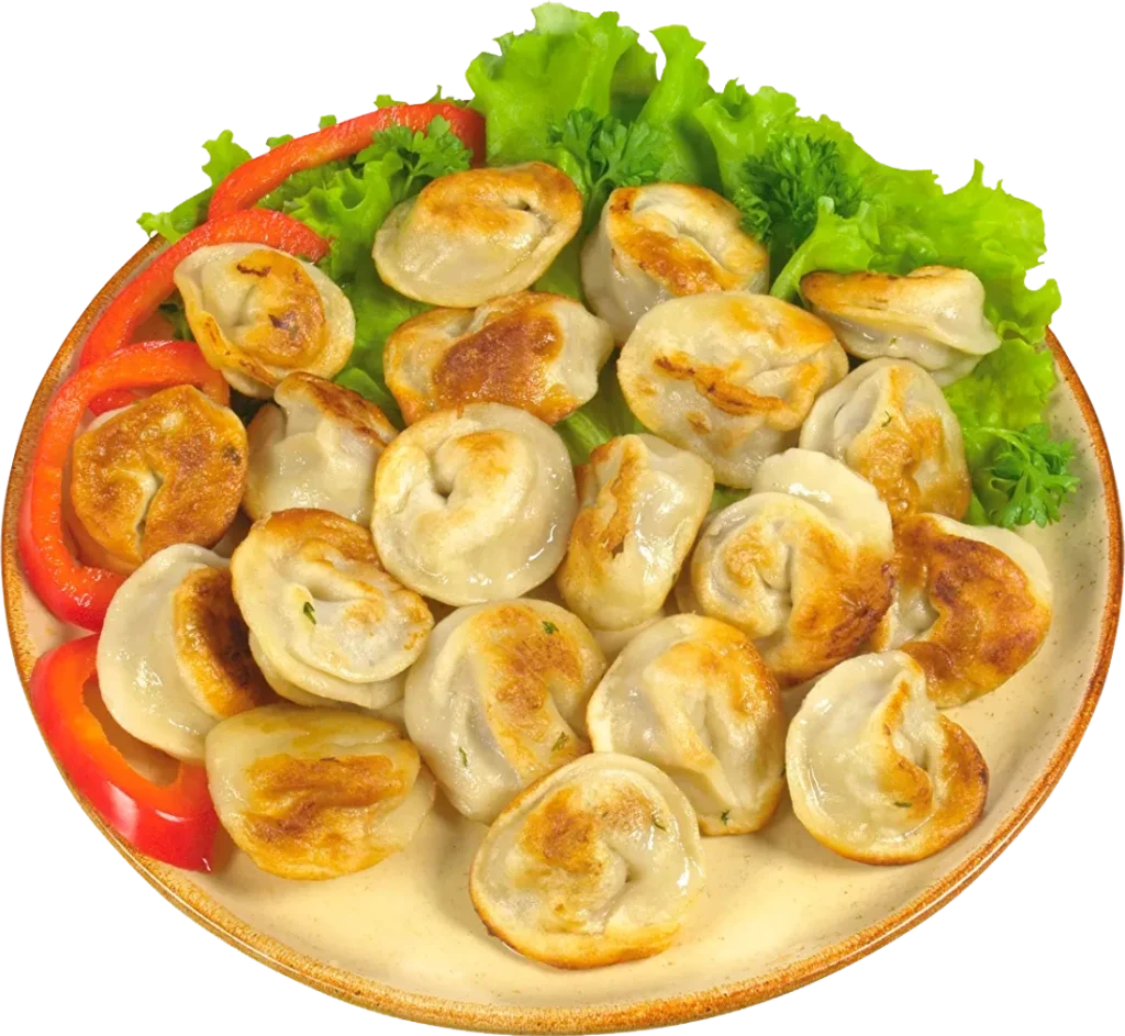 Пельмени жареные