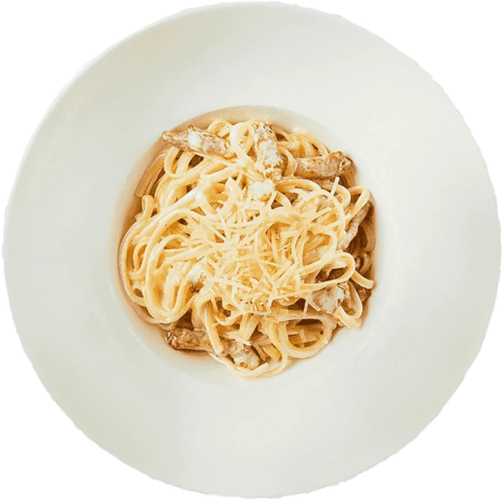Паста с курицей и грибами